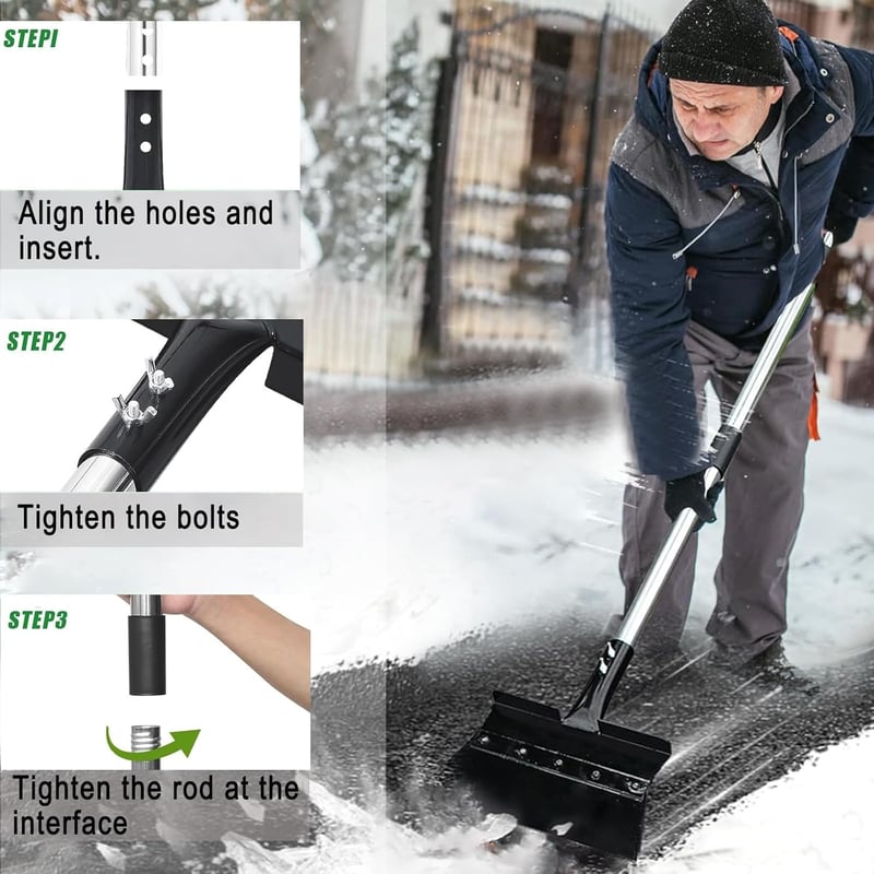 Naiergo Multifunkciós Kerti Ásó 130 cm-es Nyéllel, Mangánacél Gyomláló Lapát Gyomok és Moha Eltávolításához, Kültéri Kaparó Teraszhoz, Kerth