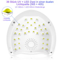 NAILGIRLS 150W LED UV Körömszárító Lámpa - LCD Kijelzővel, 4 Időzítővel, Automata Érzékelővel, Levehető Mágneses Talppal, Műköröm Gél Lakk S 2