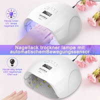 NAILGIRLS 150W LED UV Körömszárító Lámpa - LCD Kijelzővel, 4 Időzítővel, Automata Érzékelővel, Levehető Mágneses Talppal, Műköröm Gél Lakk S 4