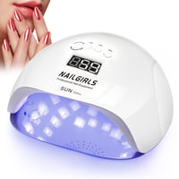 NAILGIRLS 150W LED UV Körömszárító Lámpa - LCD Kijelzővel, 4 Időzítővel, Automata Érzékelővel, Levehető Mágneses Talppal, Műköröm Gél Lakk S 1