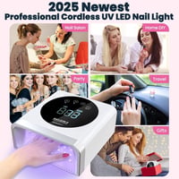Nailgirls 150W UV Lámpa Géllakk Szárításhoz, Akkumulátoros Körmöslámpa Időzítővel 7