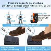 Nailgirls elektrický pilník na nechty 11 v 1, manikúrová a pedikúrová súprava, 35 000 ot./min s LED displejom a nožným pedálom na akrylové a gélové nechty 3