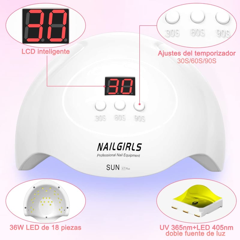 Nailgirls LED Körömlámpa UV 36W Gél Lakk Szárítóhoz