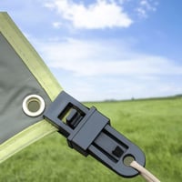 Naisfei 30 db Erős Ponyvafogó Kapocs - Állítható Fekete Műanyag Rögzítő Csipesz Ponyva, Árnyékoló, Sátor és Takaró Rögzítéséhez - UV-álló 5