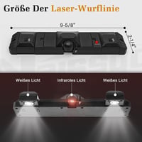 Naissgo 2 az 1-ben darts tábla LED megvilágítás állítható lézer dobóvonallal - USB DC 5V 5