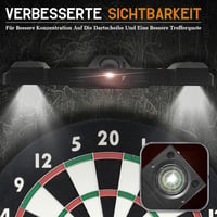Naissgo 2 az 1-ben darts tábla LED megvilágítás állítható lézer dobóvonallal - USB DC 5V 6