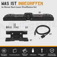 Naissgo 2 az 1-ben darts tábla LED megvilágítás állítható lézer dobóvonallal - USB DC 5V 2