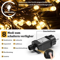 NAIZY 6x4m LED fényhálózat 480 LED meleg fehér dekorációs lámpa beltéri kültéri 3