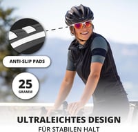 NAKED Optics Sportbrille Unisex Kerékpáros Napszemüveg UV400 Védelemmel - Rush Halfframe White/Lens Blue 4