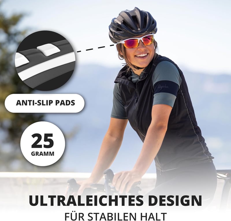 NAKED Optics Sportbrille Unisex Kerékpáros Napszemüveg UV400 Védelemmel - Rush Halfframe White/Lens Blue