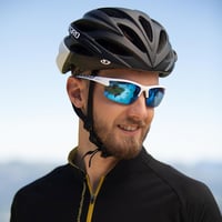 NAKED Optics Sportbrille Unisex Kerékpáros Napszemüveg UV400 Védelemmel - Rush Halfframe White/Lens Blue 8