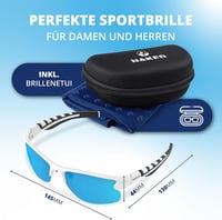 NAKED Optics Sportbrille Unisex Kerékpáros Napszemüveg UV400 Védelemmel - Rush Halfframe White/Lens Blue 2