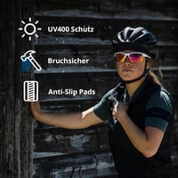 NAKED Optics Sportbrille Unisex Kerékpáros Napszemüveg UV400 Védelemmel - Rush Halfframe White/Lens Blue 6