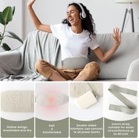 Nalezuns Hordozható Melegítő Öv 3 Hőfokozattal, USB Töltős Mosható Elektromos Fűtőpárna Menstruációs és Hátfájás Ellen, Szürke 6