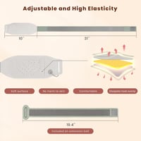 Nalezuns Hordozható Melegítő Öv 3 Hőfokozattal, USB Töltős Mosható Elektromos Fűtőpárna Menstruációs és Hátfájás Ellen, Szürke 5