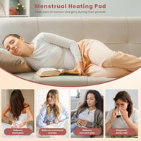 Nalezuns Hordozható Melegítő Öv 3 Hőfokozattal, USB Töltős Mosható Elektromos Fűtőpárna Menstruációs és Hátfájás Ellen, Szürke 4