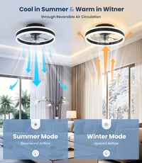 Stropný LED ventilátor Nalezuns so svetlom, 40 cm, 6 rýchlostí, 3 teploty farieb, diaľkové ovládanie, stmievateľný, tichý 5