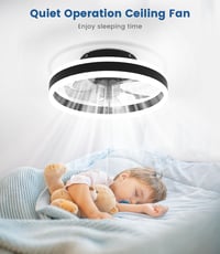 Stropný LED ventilátor Nalezuns so svetlom, 40 cm, 6 rýchlostí, 3 teploty farieb, diaľkové ovládanie, stmievateľný, tichý 7