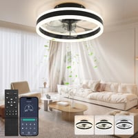 Stropný LED ventilátor Nalezuns so svetlom, 40 cm, 6 rýchlostí, 3 teploty farieb, diaľkové ovládanie, stmievateľný, tichý 2