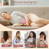 Nalezuns Menstruációs Melegítőöv - USB Tölthető Hordozható Fűtőöv 3 Hőfokozattal, Mosható Elektromos Melegítőpárna Hát és Hasi Fájdalomcsill 4