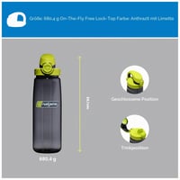 Fľaša na pitie Nalgene OTF Sustain Charcoal 0,65 l – Športová fľaša bez obsahu BPA 5