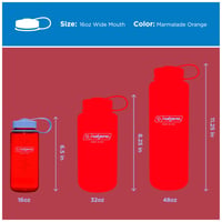 Nerozbitná fľaša Nalgene Sustain Tritan bez BPA, 473 ml, široké hrdlo, oranžová, na turistiku a cvičenie 5