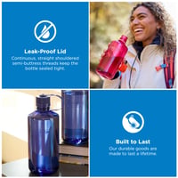 Fľaša na vodu Nalgene Sustain Tritan bez BPA, 900 ml, úzke hrdlo, vyrobená z 50 % z recyklovaného plastu, džínsy modrá 2
