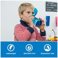 Nalgene Sustain Tritan gyerek kulacs, 340 ml, BPA-mentes, újrahasznosított anyagból, szivárgásmentes, karabinerbarát, világít a sötétben, zö 4