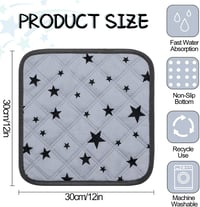 Namalu 8 db Pipi Alátét Tengerimalacnak, Mosható Fleece Pelenka, Csillagmintás Ketrecbetét 30x30cm 2