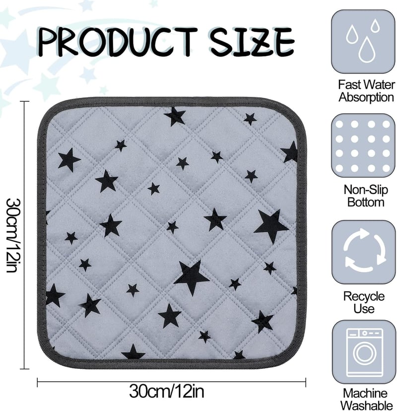 Namalu 8 db Pipi Alátét Tengerimalacnak, Mosható Fleece Pelenka, Csillagmintás Ketrecbetét 30x30cm