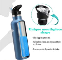 NAMIS Hydro Flask Szívószál Fedél Standard Szájnyíláshoz Ivópalack Kiegészítő - Black 6