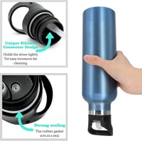 NAMIS Hydro Flask Szívószál Fedél Standard Szájnyíláshoz Ivópalack Kiegészítő - Black 5