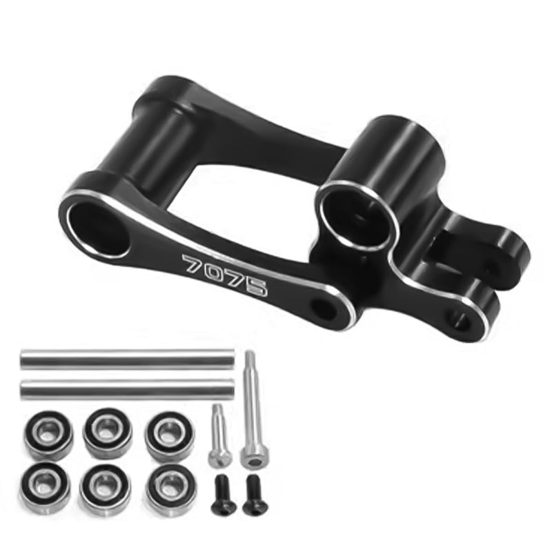 Namvo hliníkové zadné otočné čapy a tiahla 7075 pre LOSI 1/4 Promoto-MX Dirtbike, náhradný diel LOS264001, čierne