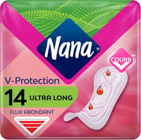 Absorbante igienice Nana Ultra Long pentru flux abundent - 14 bucăți 1