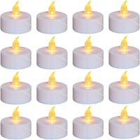 Nancia Flakkó Nélküli Tealight Gyertya 24 db, Meleg Sárga LED, 100 Órás Üzemidő - 24 pack, Pack of 24 Warm Yellow 1