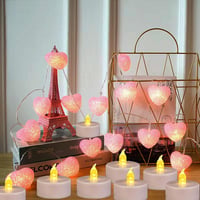 Nancia Flakkó Nélküli Tealight Gyertya 24 db, Meleg Sárga LED, 100 Órás Üzemidő - 24 pack, Pack of 24 Warm Yellow 4