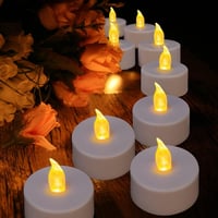 Nancia Flakkó Nélküli Tealight Gyertya 24 db, Meleg Sárga LED, 100 Órás Üzemidő - 24 pack, Pack of 24 Warm Yellow 2