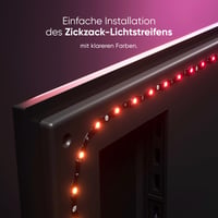 Súprava LED pásikov Nanoleaf 4D V2 na zrkadlenie obrazovky TV, max. 65 palcov (165 cm), RGBW podsvietenie, kamera, Zigzag, WiFi, kompatibilné s Alexa, Apple, Google 4