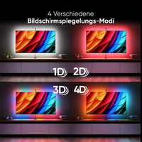 Súprava LED pásikov Nanoleaf 4D V2 na zrkadlenie obrazovky TV, max. 65 palcov (165 cm), RGBW podsvietenie, kamera, Zigzag, WiFi, kompatibilné s Alexa, Apple, Google 9