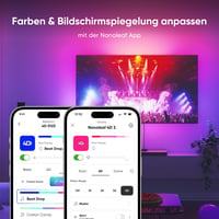 Súprava LED pásikov Nanoleaf 4D V2 na zrkadlenie obrazovky TV, max. 65 palcov (165 cm), RGBW podsvietenie, kamera, Zigzag, WiFi, kompatibilné s Alexa, Apple, Google 5