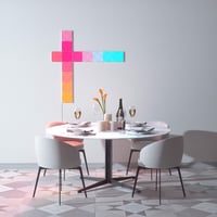 Nanoleaf Canvas Starter Kit 4 LED RGBW pametni set svjetlosnih panela – modularna WiFi zidna svjetiljka, 16 milijuna boja, sinkronizacija s glazbom i zaslonom, kompatibilno s Alexa, Google i Apple sustavima 10