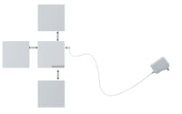 Nanoleaf Canvas Starter Kit 4 LED RGBW pametni set svjetlosnih panela – modularna WiFi zidna svjetiljka, 16 milijuna boja, sinkronizacija s glazbom i zaslonom, kompatibilno s Alexa, Google i Apple sustavima 5