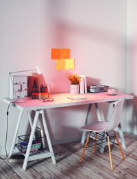 Nanoleaf Canvas Starter Kit 4 LED RGBW pametni set svjetlosnih panela – modularna WiFi zidna svjetiljka, 16 milijuna boja, sinkronizacija s glazbom i zaslonom, kompatibilno s Alexa, Google i Apple sustavima 4