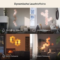 Nanoleaf Elements Hexagons Starter Kit – Set od 7 LED zidnih panela s efektom drva, modularna pametna rasvjeta 4