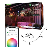 Vonkajšia LED svetelná reťaz Nanoleaf Essentials Matter 30 m Starter Kit RGBICW – 16 miliónov farieb, vodoodolnosť IP65, 40 stmievateľných žiaroviek, Wi-Fi, Bluetooth 1