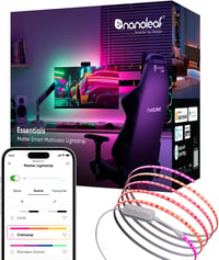 Nanoleaf Matte WLAN Gradient LED szalag 5m, okos szinkronizálás, 300 RGBIC LED, hangvezérlés - Lightstrip 5M (50 Farbzonen) 1
