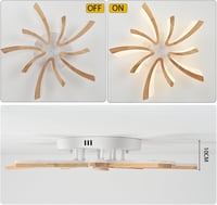Naoeoon LED mennyezeti lámpa fa design 70cm természetes fehér 4000K 8