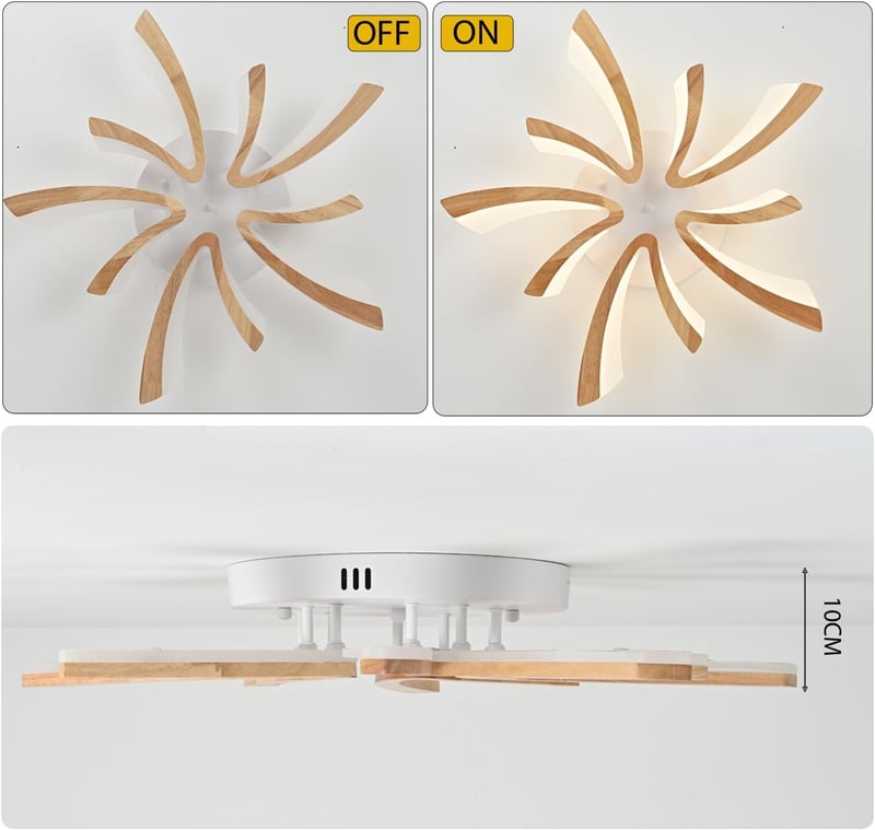 Naoeoon LED mennyezeti lámpa fa design 70cm természetes fehér 4000K