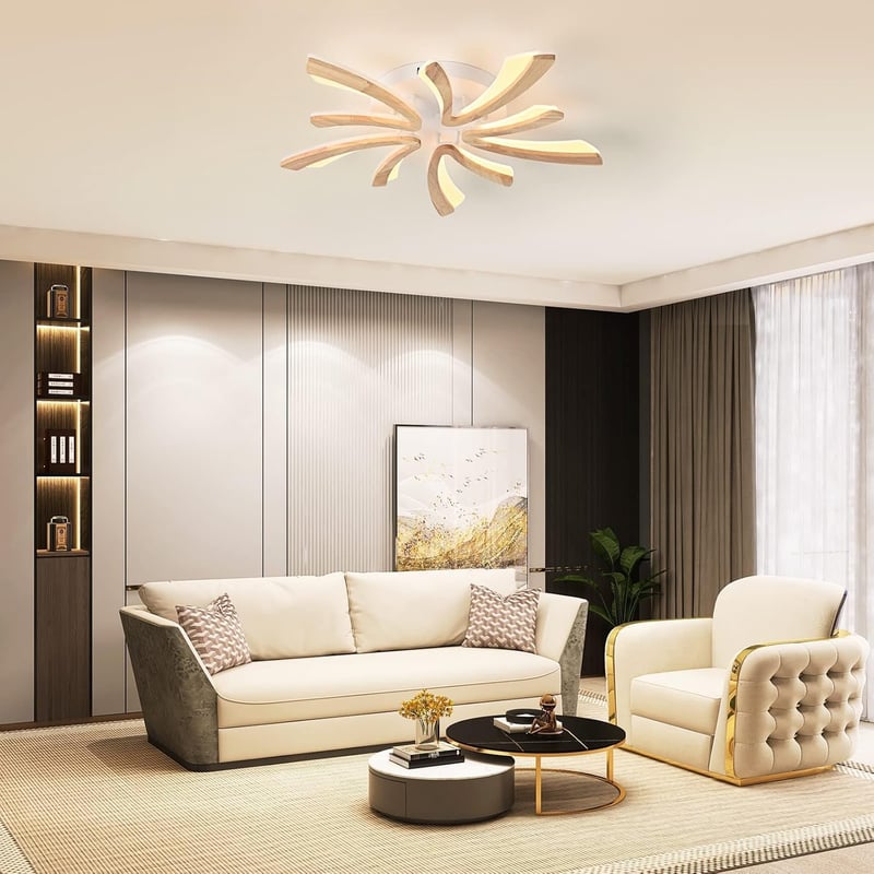 Naoeoon LED mennyezeti lámpa fa design 70cm természetes fehér 4000K