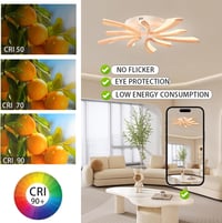 Naoeoon LED mennyezeti lámpa fa design 70cm természetes fehér 4000K 7